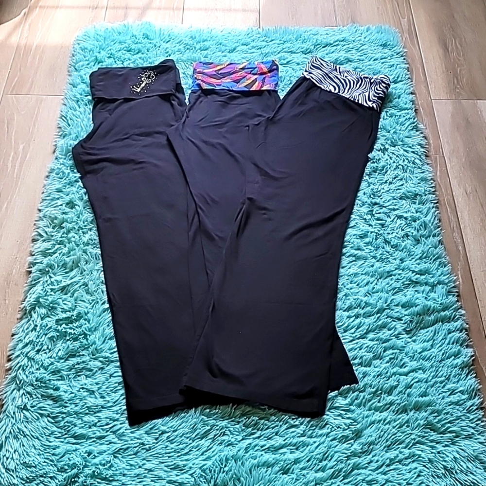 Yoga pants XL, with roll down top.